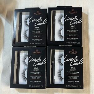 EYLURE LONDON Line & Lash black 2 in 1 LASH Adhesive eyeliner FAUX MINK WISPY
